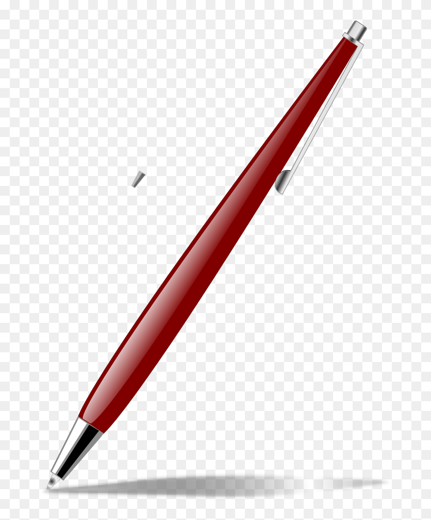 Red Glossy Pen Svg Clip Arts - Drawing Pencil - Png Download