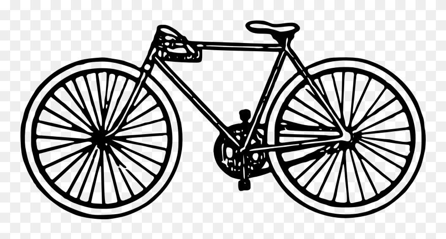 Bicycle Illustration Cycling Vector Graphics Stock - Embroidery Bicycle Drawing Clipart