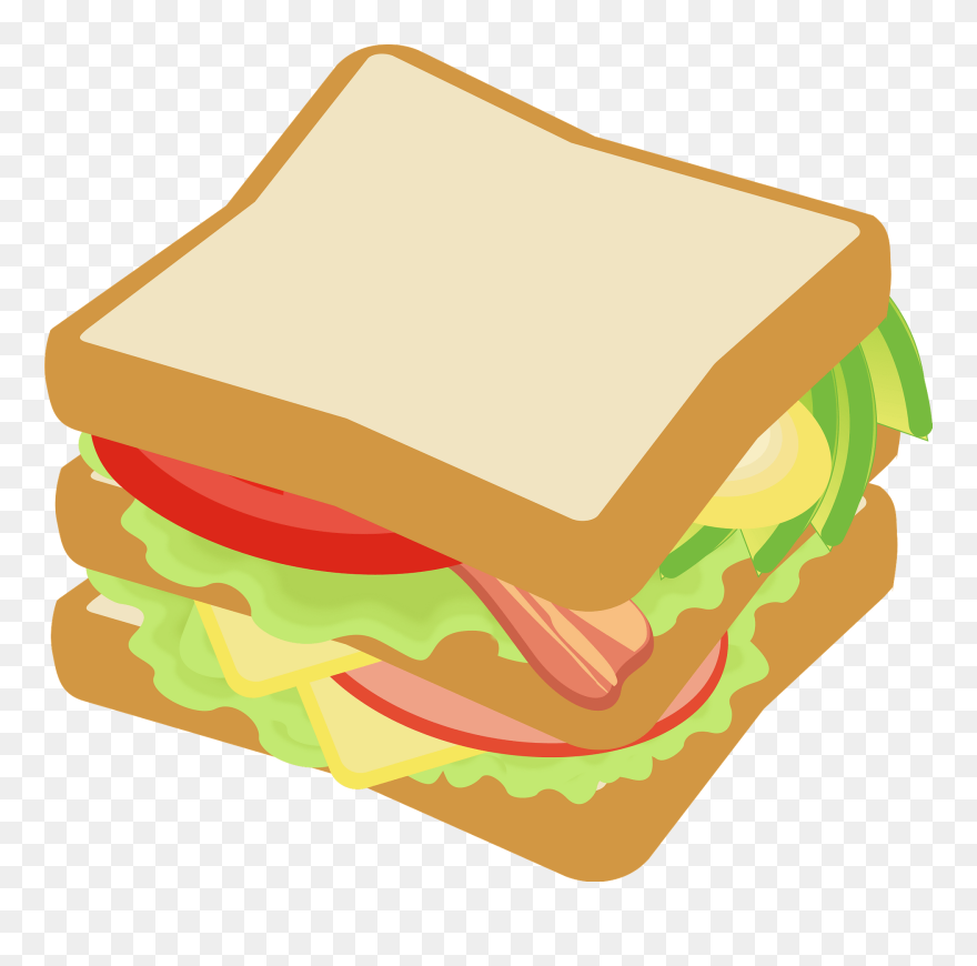 Sandwich Bread Clipart - サンドイッチ イラスト - Png Download