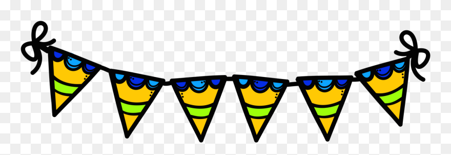 Writing Drawing Journal Clip Art - Bunting Writing - Png Download