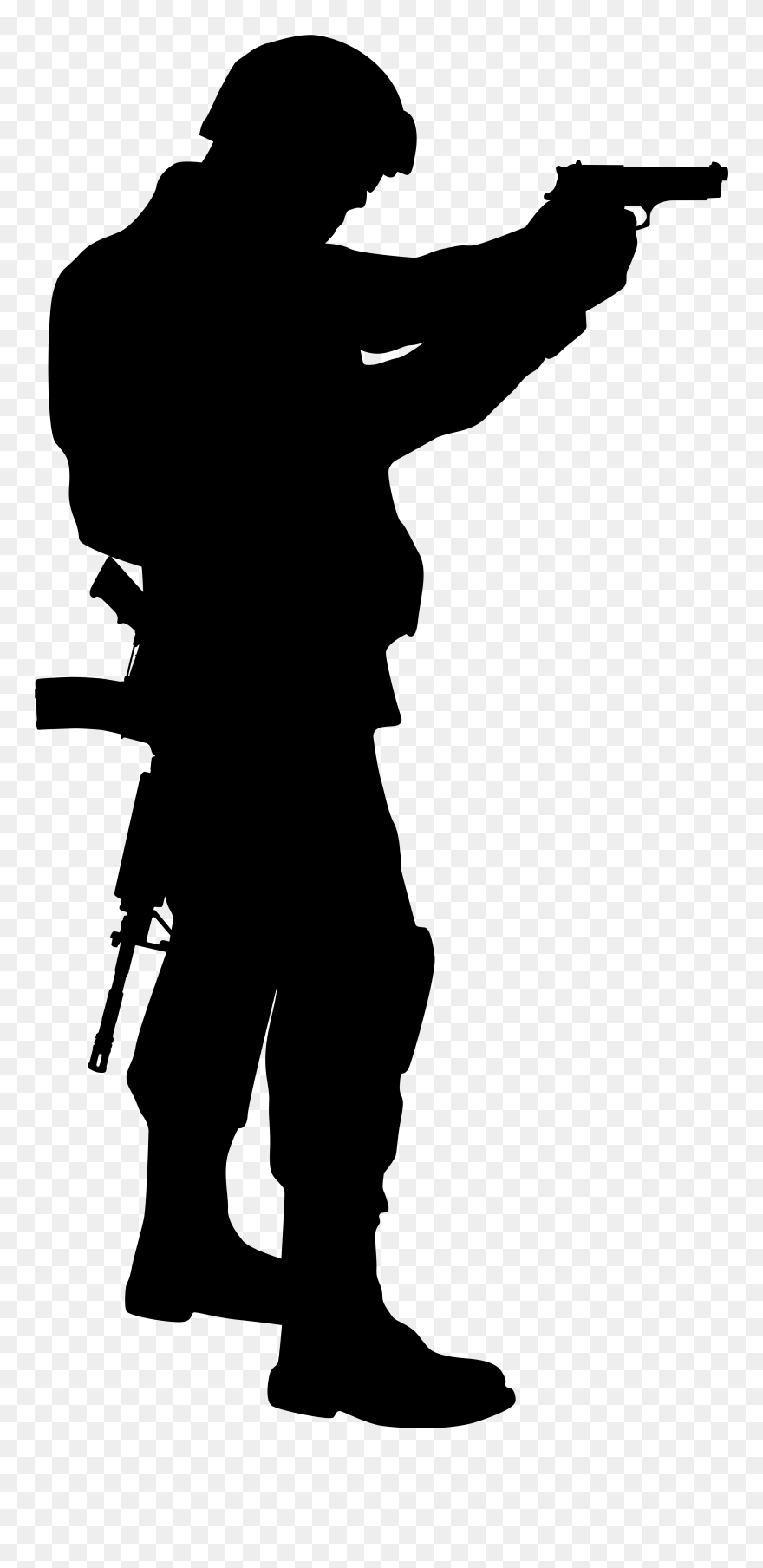 Soldier Silhouette Clip Art - Transparent Soldier Clip Art - Png Download