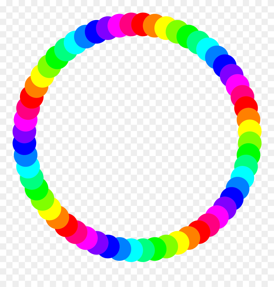 Circle Ring Clipart - Rainbow Circle Border Transparent - Png Download