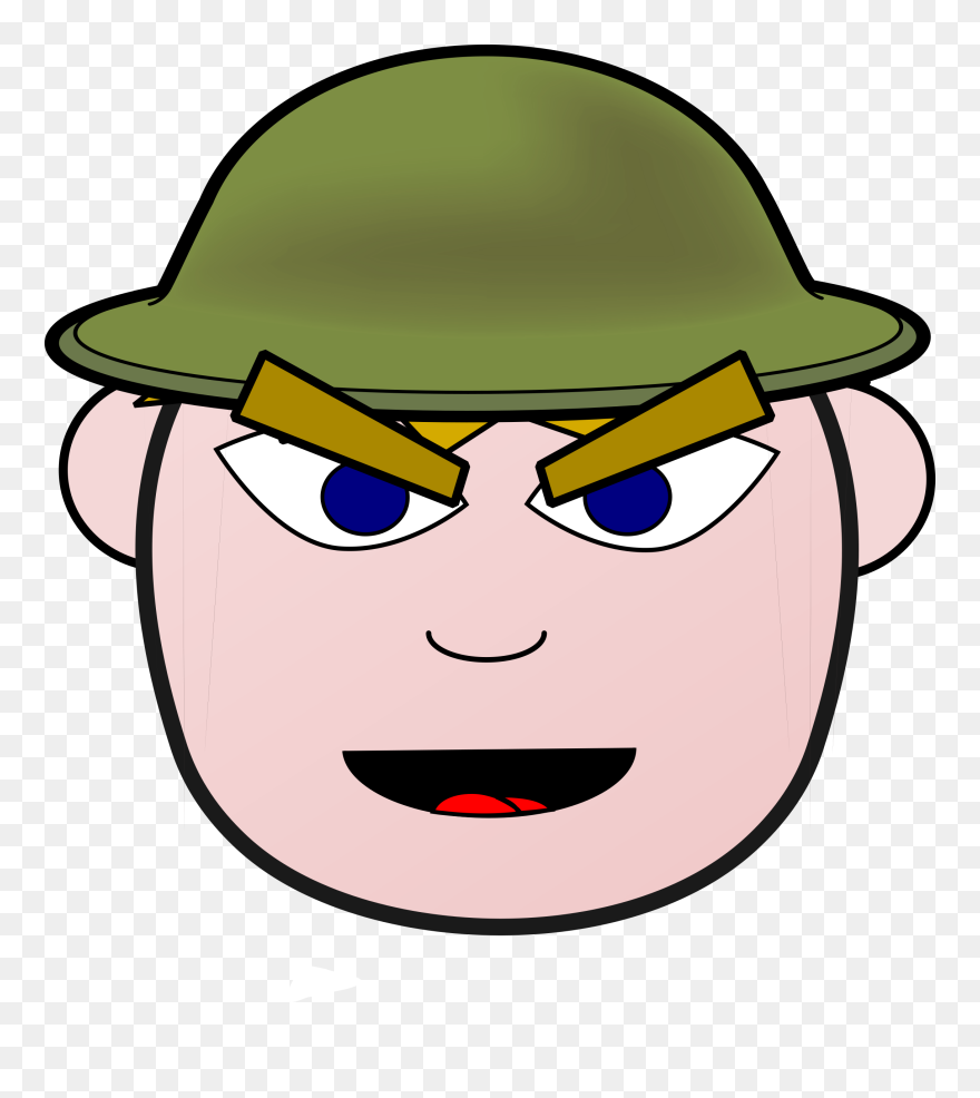 Clipart - Angry Soldier Clipart - Png Download