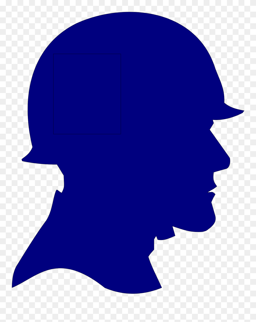 Ww2 Soldier Head Silhouette Clipart