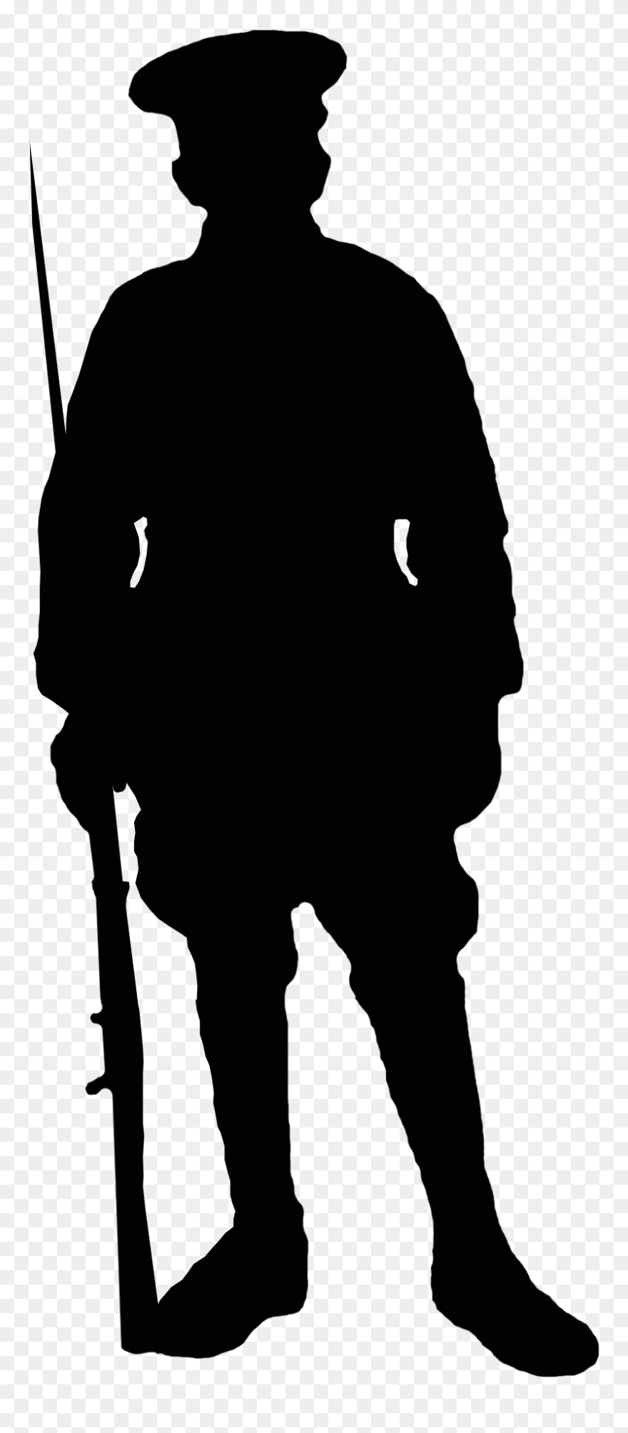 First World War Soldier Army Military Silhouette - World War 1 Soldier Silhouette Clipart