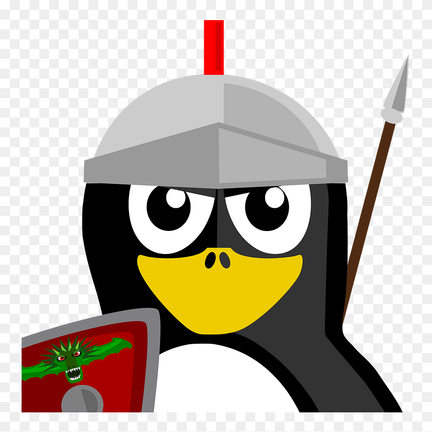 Roman Soldier Penguin Clipart - Superhero Penguin - Png Download