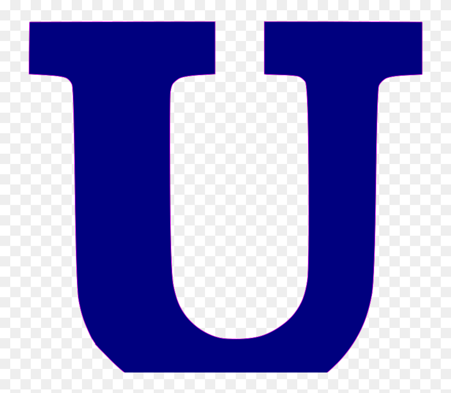U Letter Blue Svg Clip Arts - Png Download