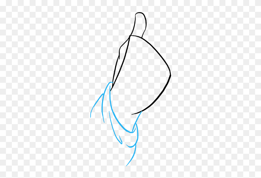 Blue Drawing Hand - Sketch Clipart