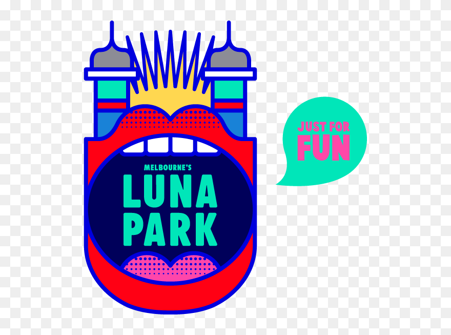 Amusement Park Clipart Luna Park - Luna Park Melbourne Logo - Png Download