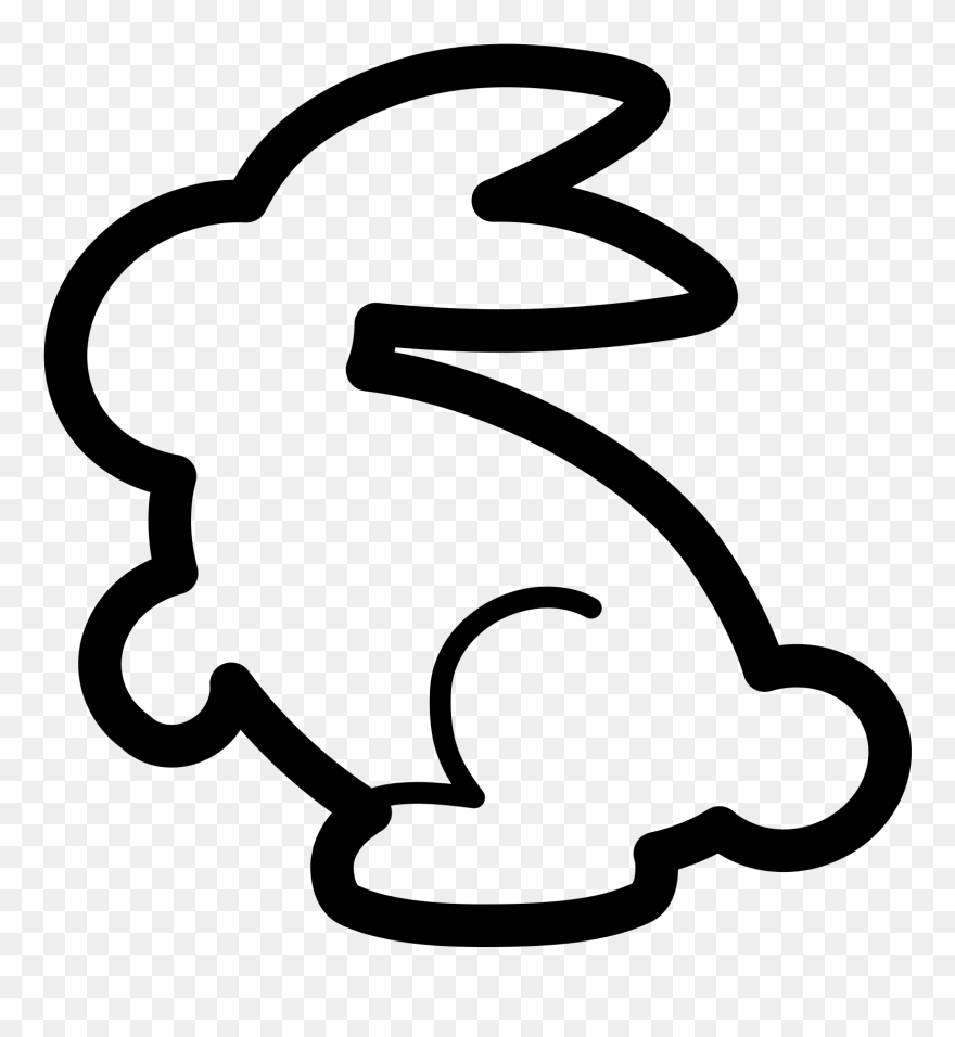 Rabbit Applique Pattern Clipart