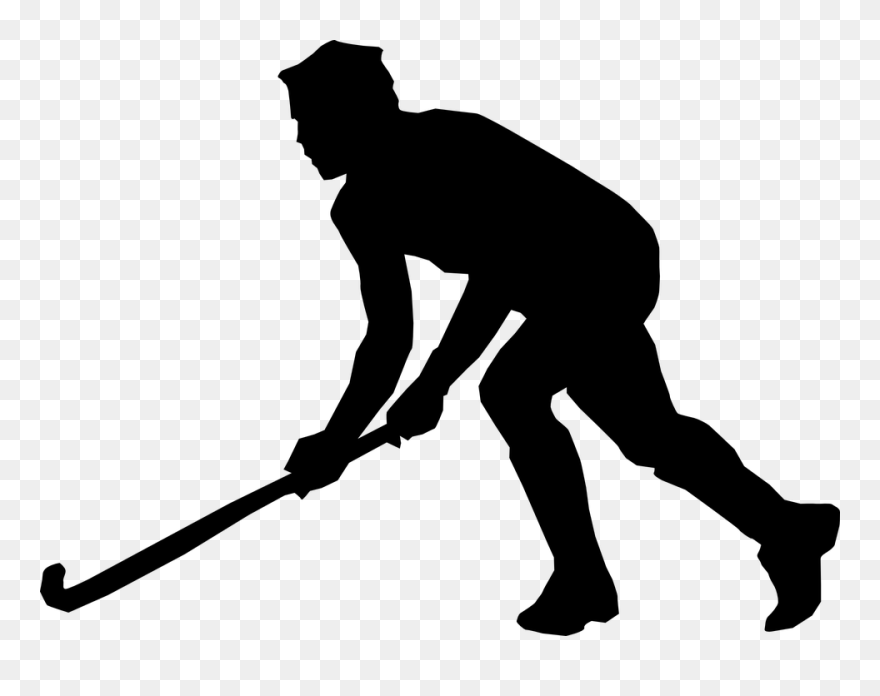Field Hockey Hockey Sticks Ice Hockey Clip Art - Field Hockey Silhouette Male - Png Download