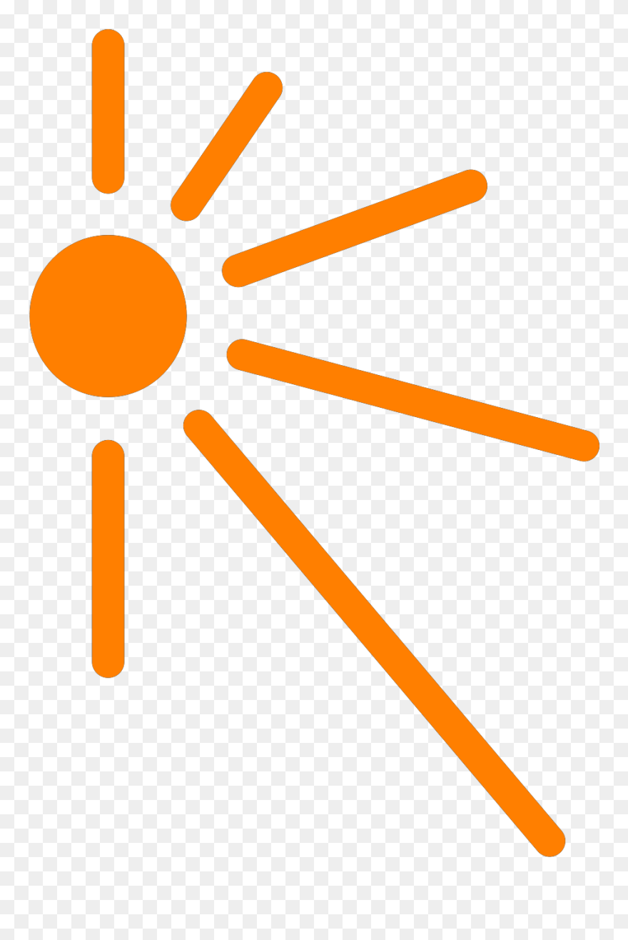 Half Sun Clip Art, Icon And Svg - Sun Rays Cartoon - Png Download