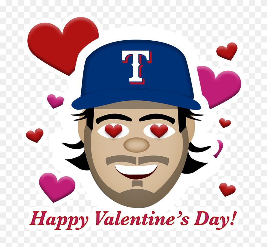 Baseball Valentine Clipart Clipart Freeuse Download - Texas Rangers - Png Download