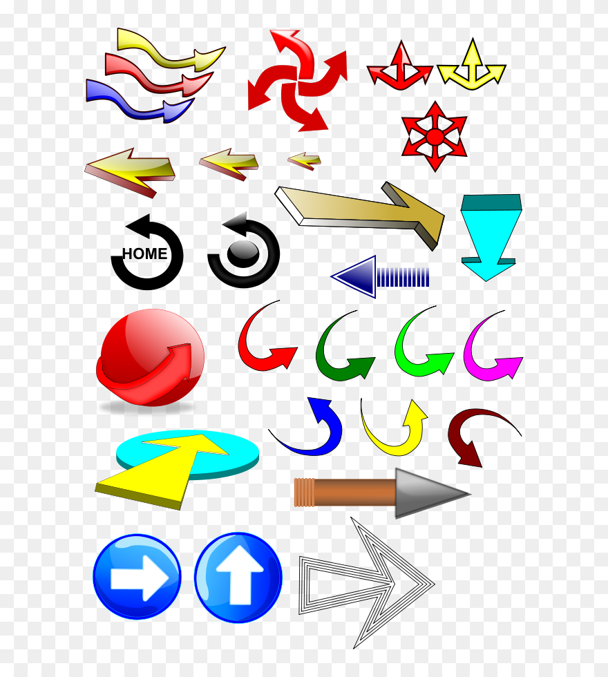 Mixed Arrows Svg Clip Arts - Fundo Transparente Setas Png