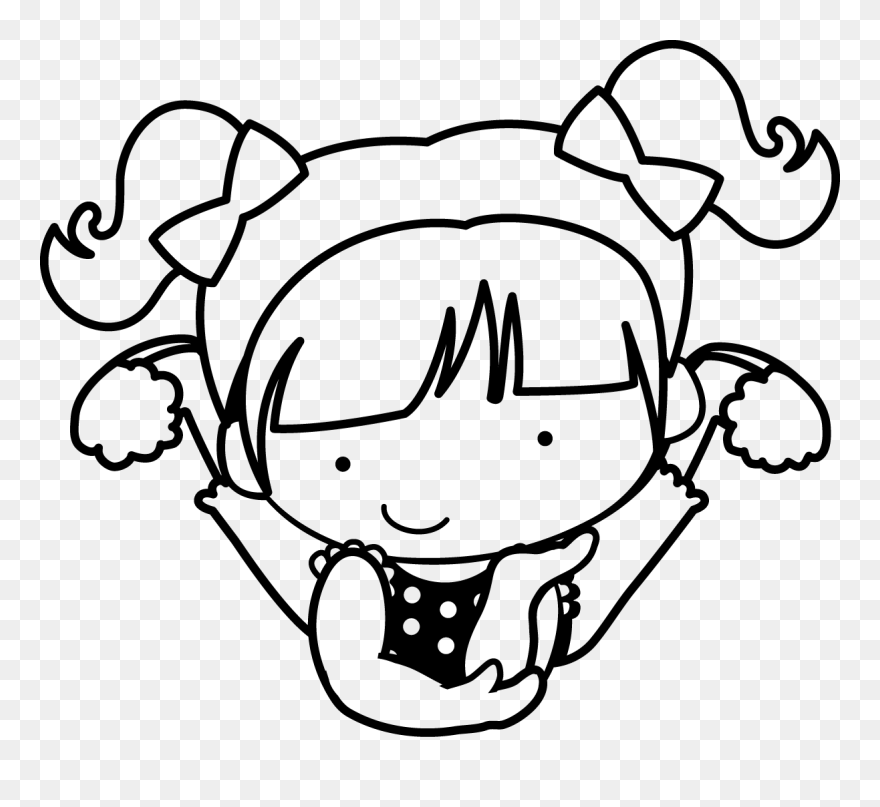 Girls Night Clip Art In Black And White - Line Art - Png Download