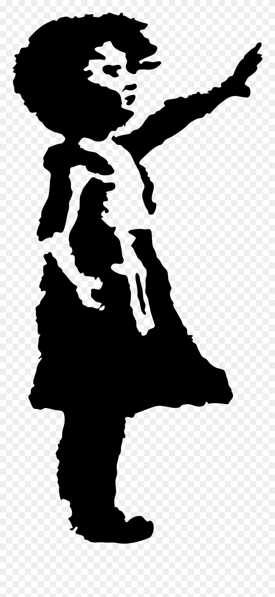 Clipart - Little Girl Silhouette Transparent - Png Download