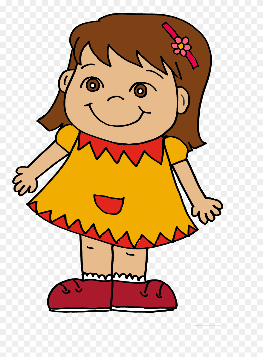 Pink Little Girl Silhouette Clipart - Cousin Clipart - Png Download