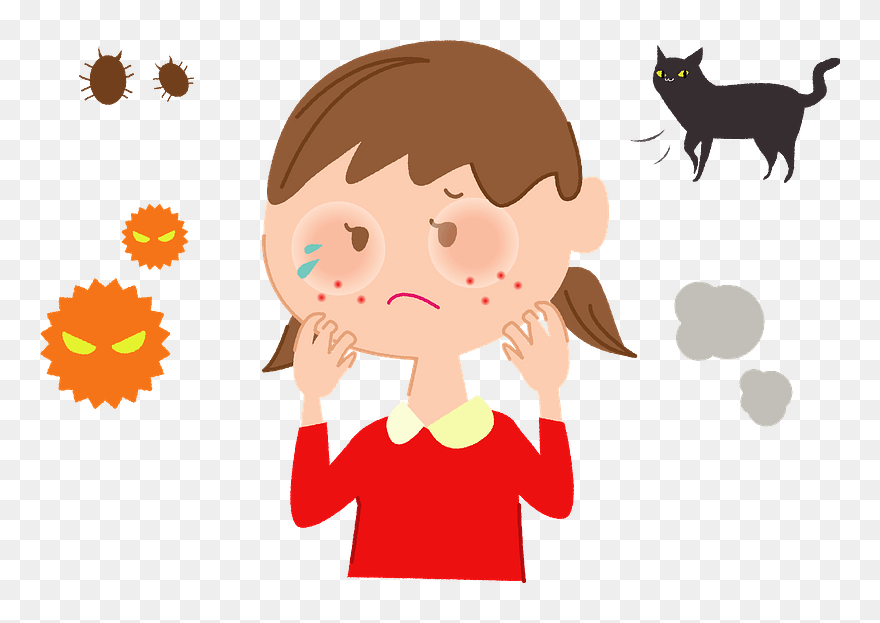 Allergie Little Girl Clipart - Allergy - Png Download
