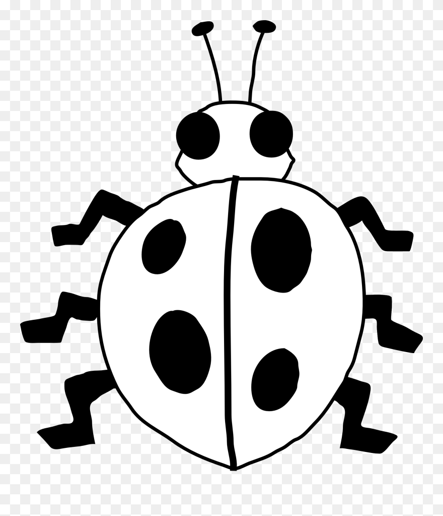Transparent Ladybug Clip Art - Ladybug Black And White Clipart - Png Download