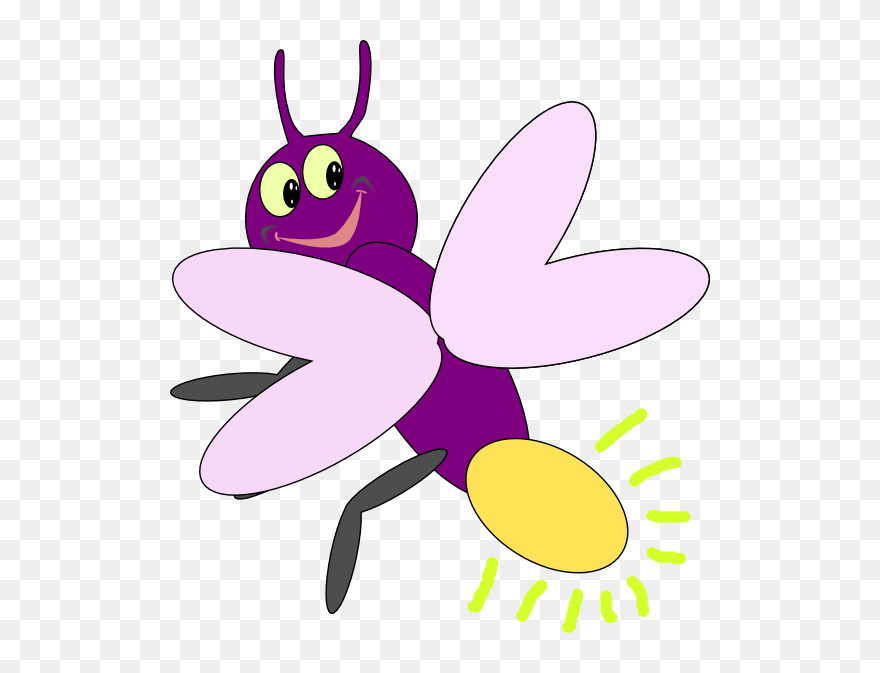 Bugs Clipart Firefly - Lightning Bug Clip Art - Png Download