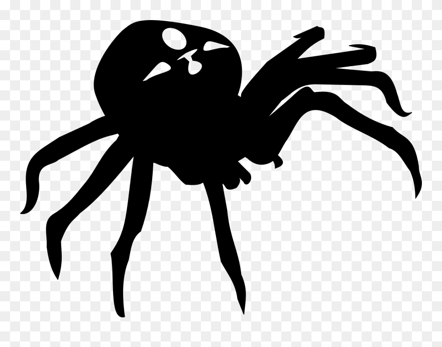 Arachnid Clip Art Insect Cartoon Silhouette - Wolf Spider - Png Download