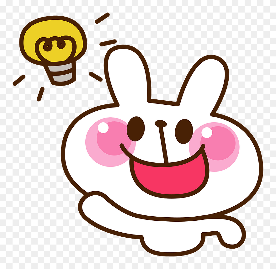 Rabbit Animal Idea Clipart - おはよう 無料 スタンプ - Png Download