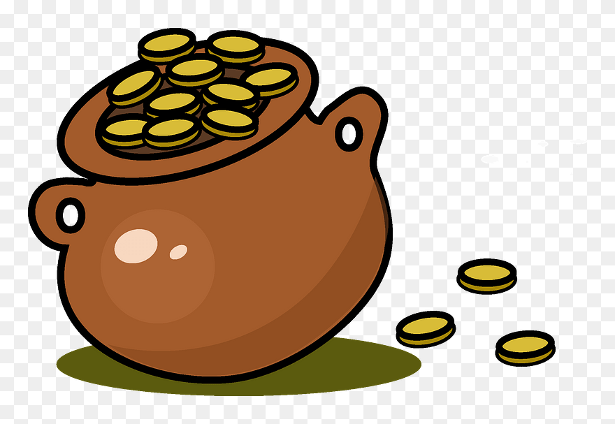Pot With Gold Clipart - Png Download