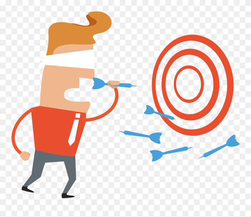 Target Market Failure Business Computer Icons Clip - Blindfolded Darts - Png Download