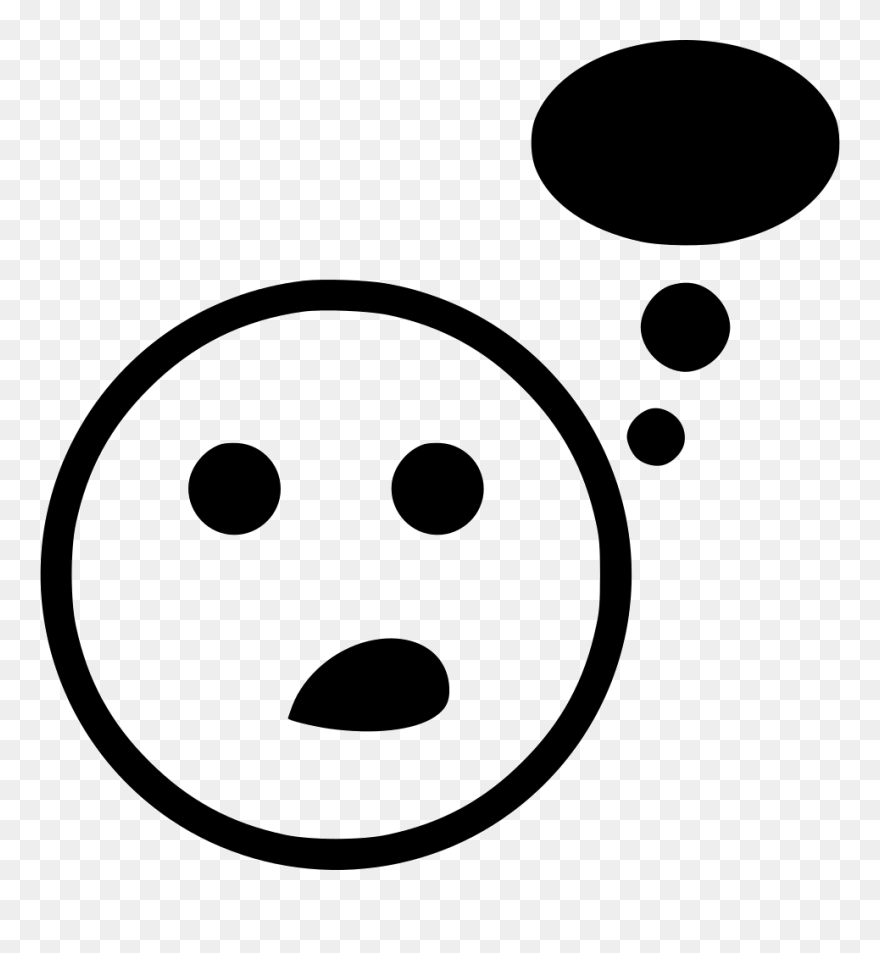 Clip Art , Png Download - Smiley Thinking Clipart Black And White Transparent Png