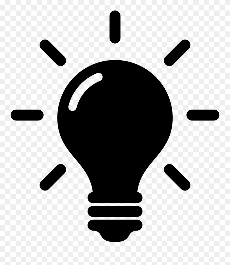 Lightbulb Icon - Vector Idea Icon Png Clipart
