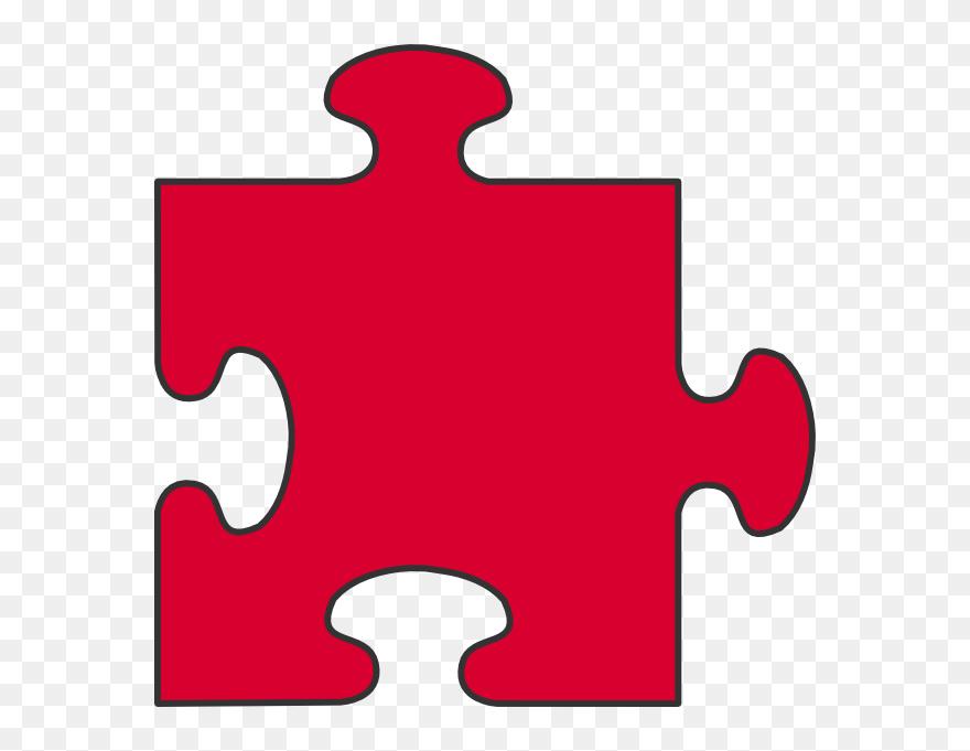 Autism Red Puzzle Piece Clipart