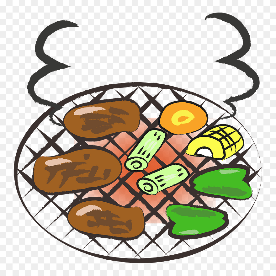Grilled Meat Clipart - イラスト 焼肉 フリー 素材 - Png Download