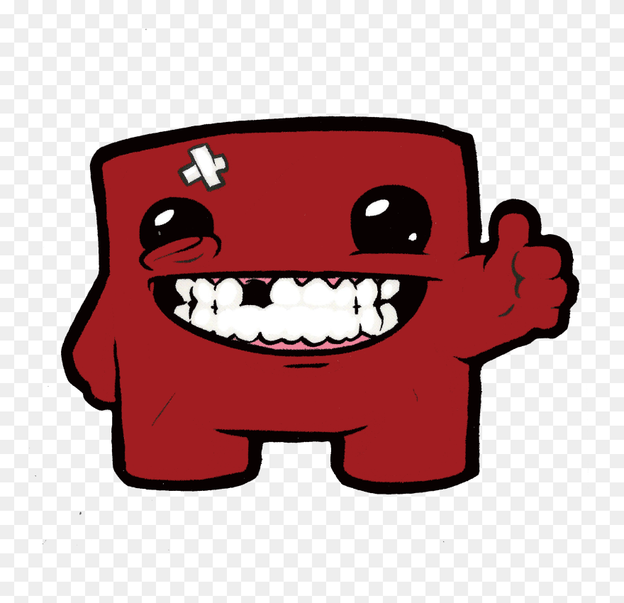 Transparent Meat Clip Art - Super Meat Boy - Png Download