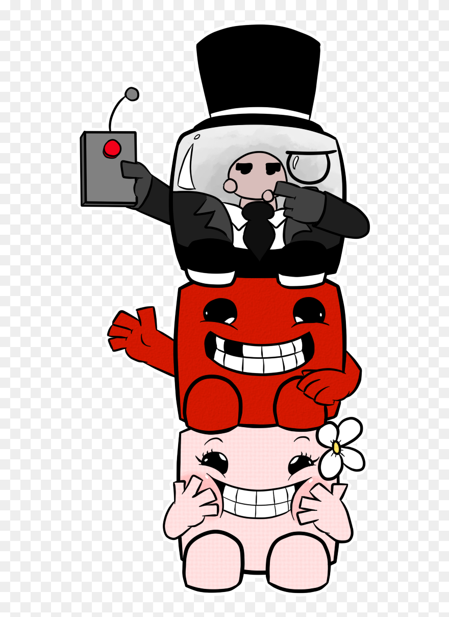 Super Meat Boy - Cartoon Clipart
