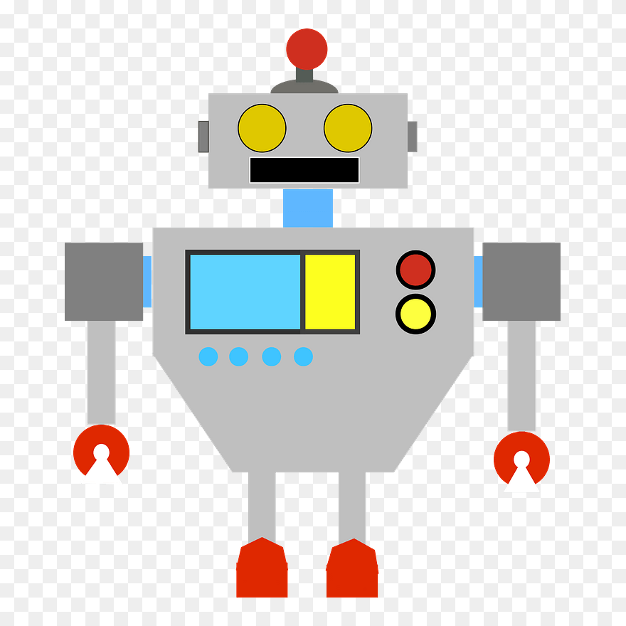 Robot 2015082658 Clipart - Robot Colored - Png Download