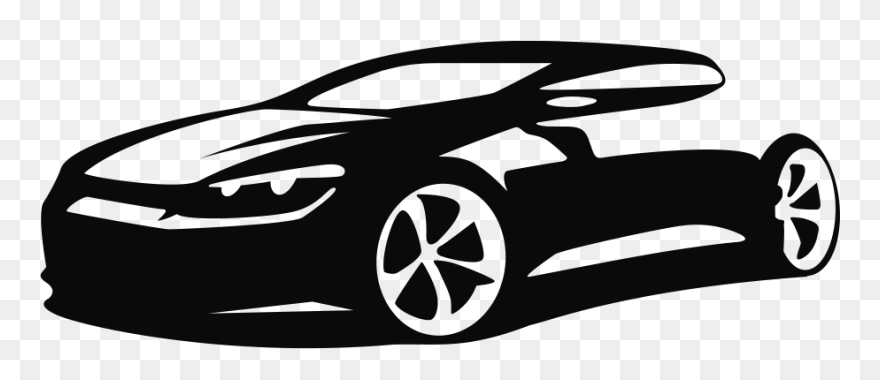 Sports Car Royalty-free Silhouette - Silhouette Sports Car Clipart - Png Download
