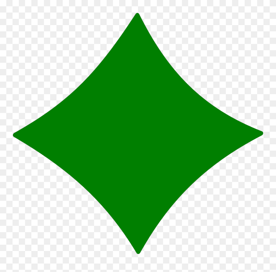 Diamond Green Black Outline Svg Clip Arts - Illustration - Png Download