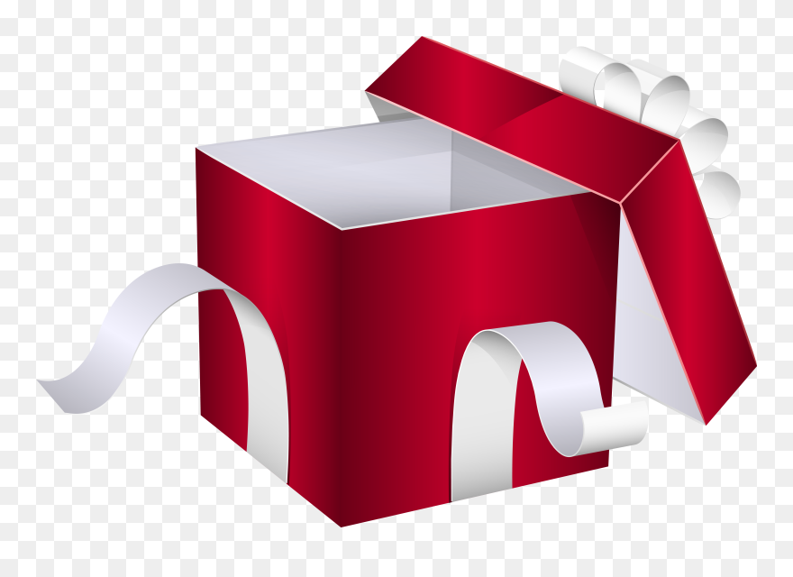 Gift Box Clip Art - Open Gift Box Transparent Background - Png Download