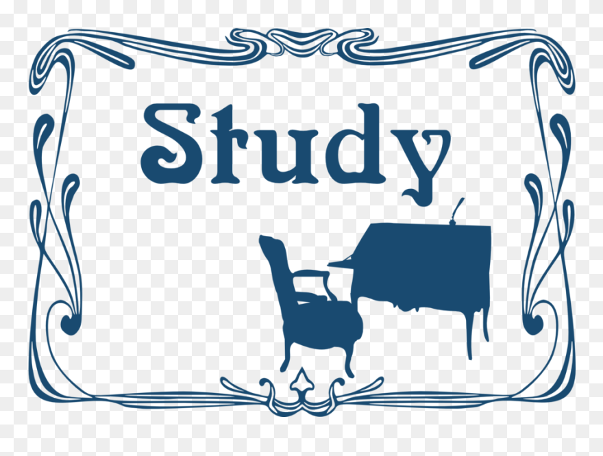 Study Room Door Sign Clipart