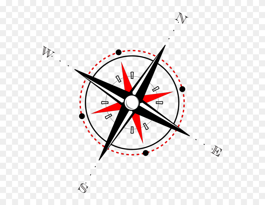 Red Black Compass Png Icons - Compass Clip Art Transparent Png