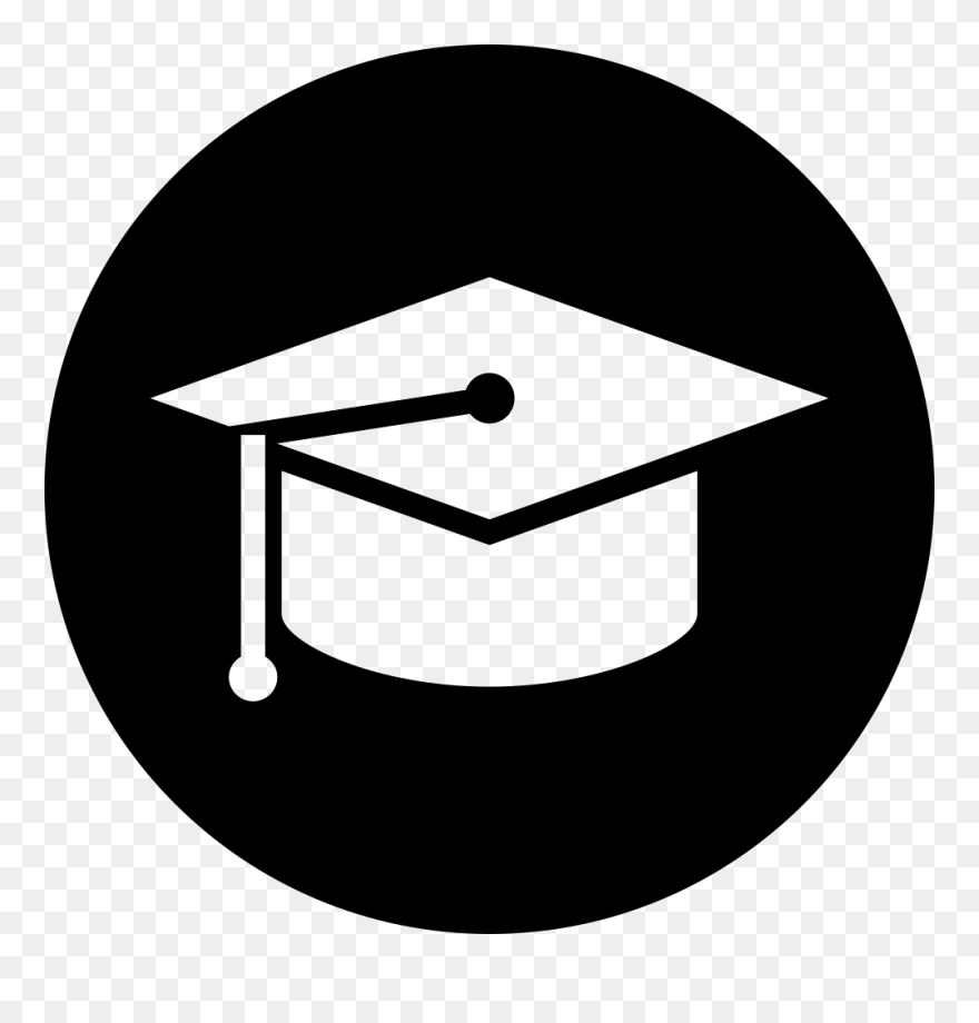 Graduation Cap Icon - Graduation Cap In Circle Png Clipart