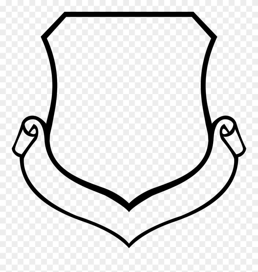 Shield With Banner Clipart - Png Download