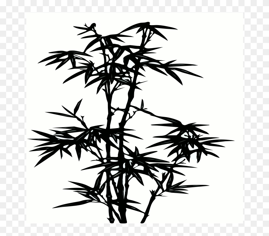 Bamboo Silhouette Clipart