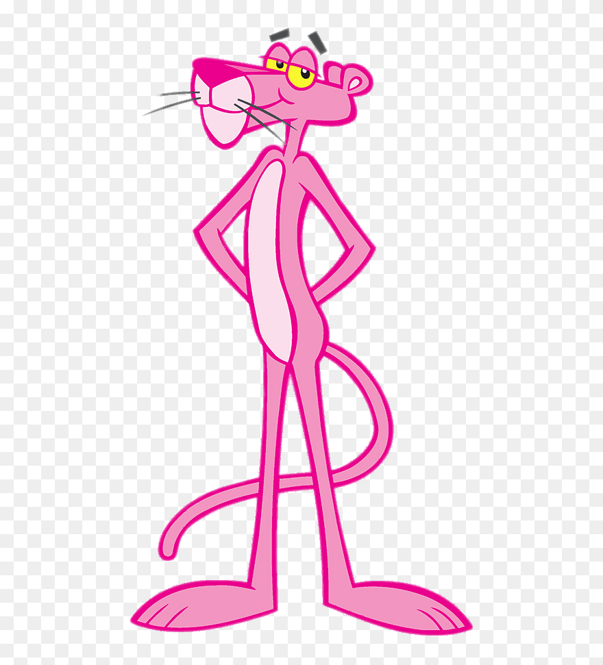 Pink Panther Paws Behind Back - Pink Panther Png Clipart
