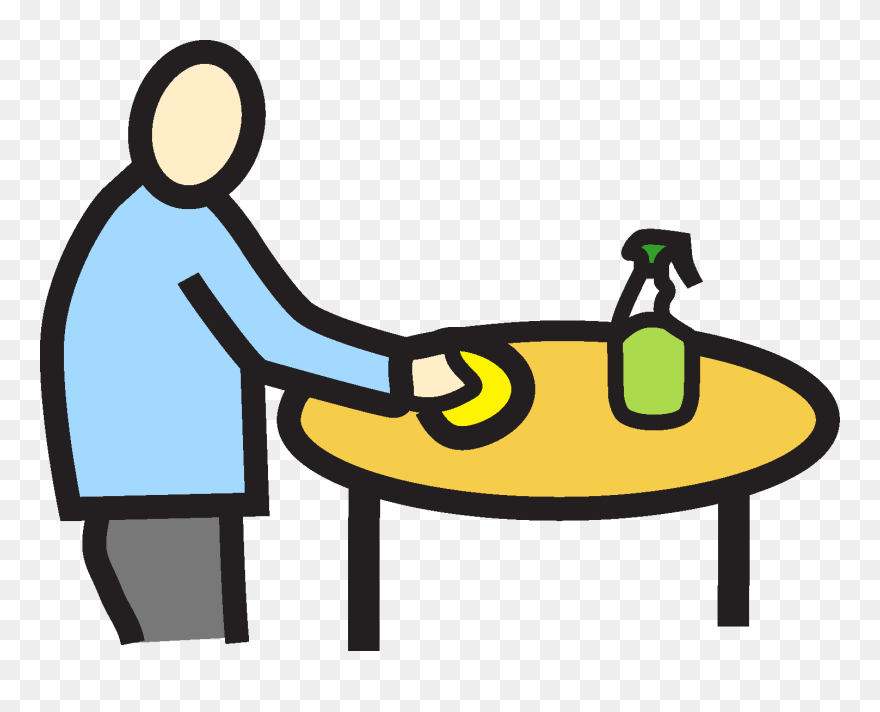 Wipe Table , To Wiping Tables Clipart Png Download (5298055
