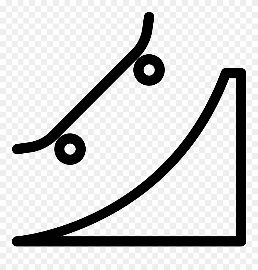 Skatepark Cones Download Gratuito - Skate Park Clipart Black And White - Png Download