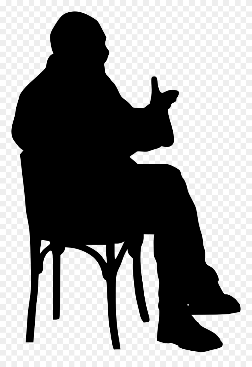 Vector Graphics Portable Network Graphics Clip Art - People Sitting In Chair Silhouette - Png Download