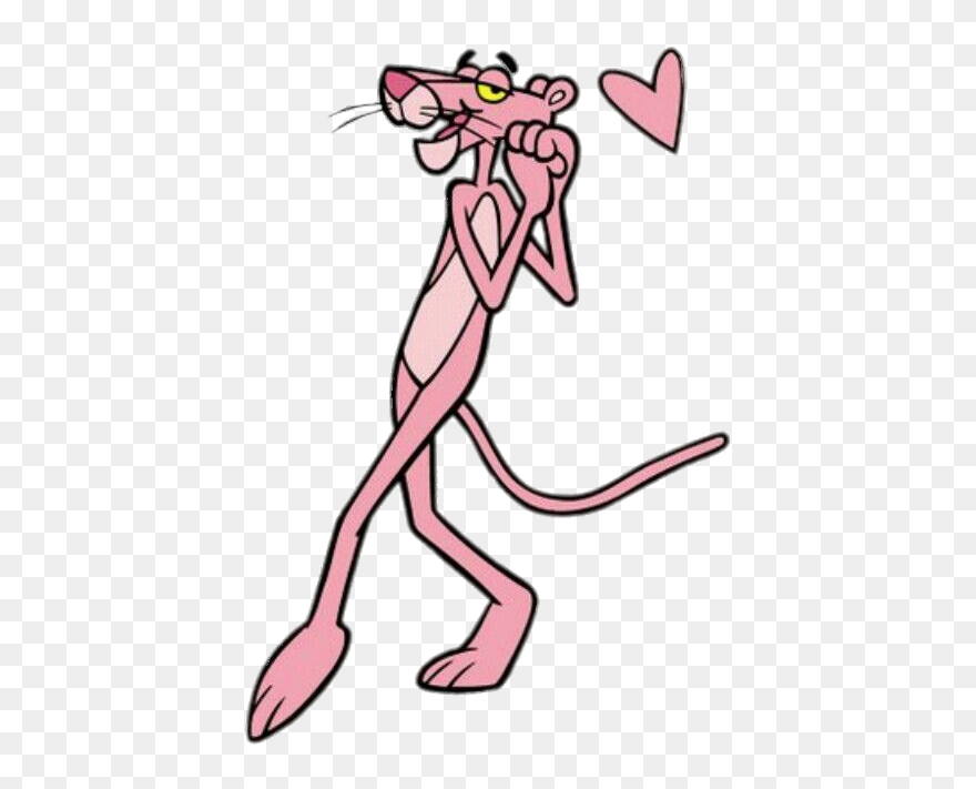 Pink Panther In Love - Pink Panther Stickers For Whatsapp Clipart