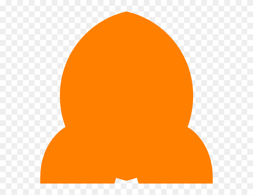 Orange Rocket Clip Art - Png Download