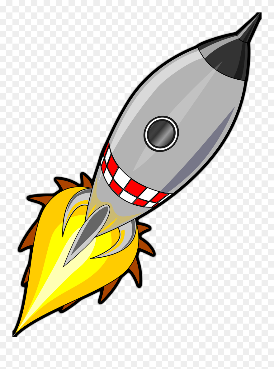 Cartoon Rocket Clipart - Spaceship Rocket Ship Cartoon - Png Download
